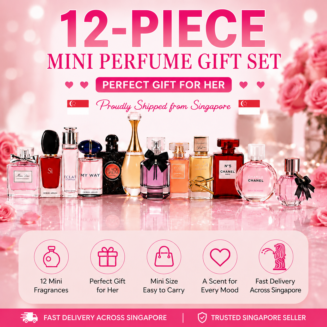 12-Piece Mini Perfume Gift Set – Perfect Gift for Her